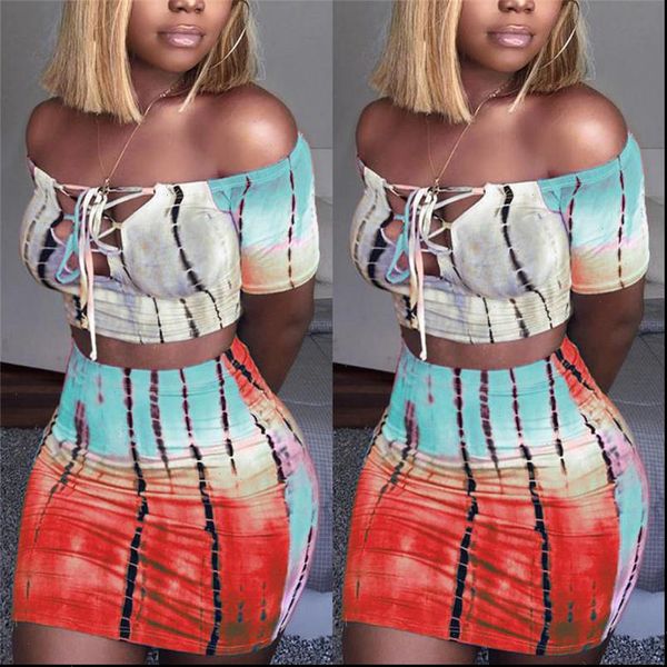 

womens tracksuits women 2 piece set bodycon skirt casual clubwear party crop wrap skirts slash neck female bandage, Gray