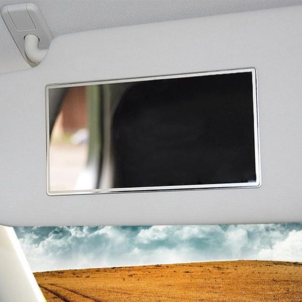 

mirrors 15*8cm practical design auto car makeup mirror universal interior sun-shading stainless steel cosmetic supplies