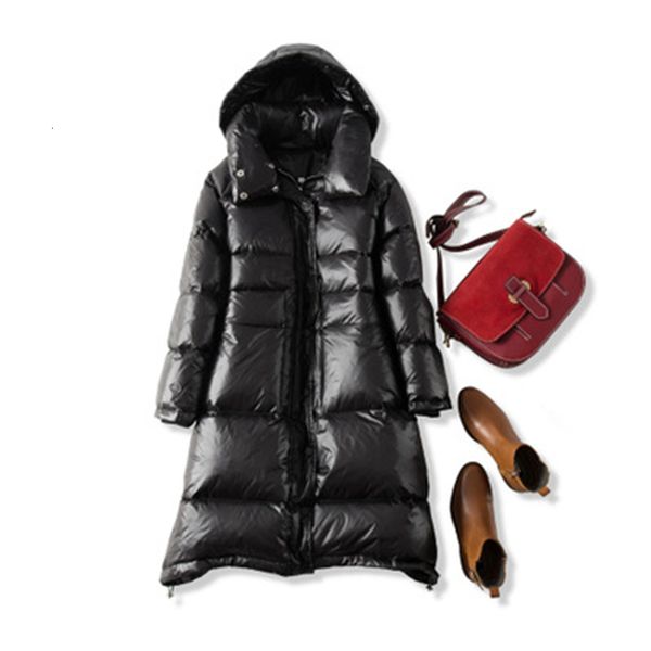 

Winter Women Coats High Quality Female Down Jackets Outerwear SWaterproof 90% Duck Parkas T539, Black