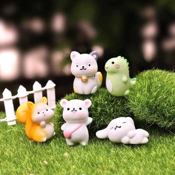 

cartoon mini kitten bear rabbit dinosaur squirrel hand doll tableornament blind box