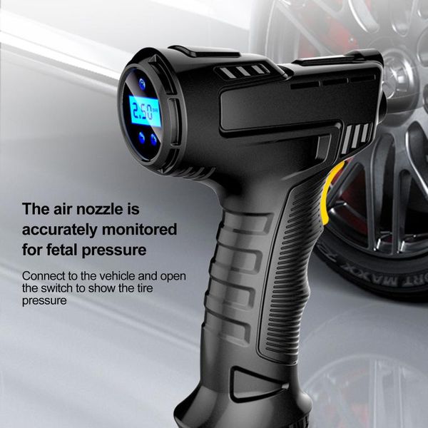 

rechargeable air compressor wireless inflatable pump portable car tire inflator digital for bicycle balls