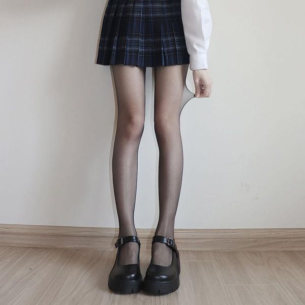 

summer super thin silk stockings women's underwear high school student hosiery costumes nylon beauty leg pantyhose arrive socks &, Black;white