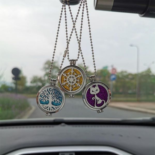 

car air freshener christmas pendant hanging interior ornaments tree of life snowflake cat rearview mirror