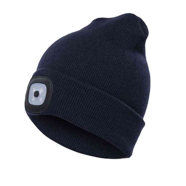 

caps hats button battery knitted with lamp led cap luminous, Blue;gray