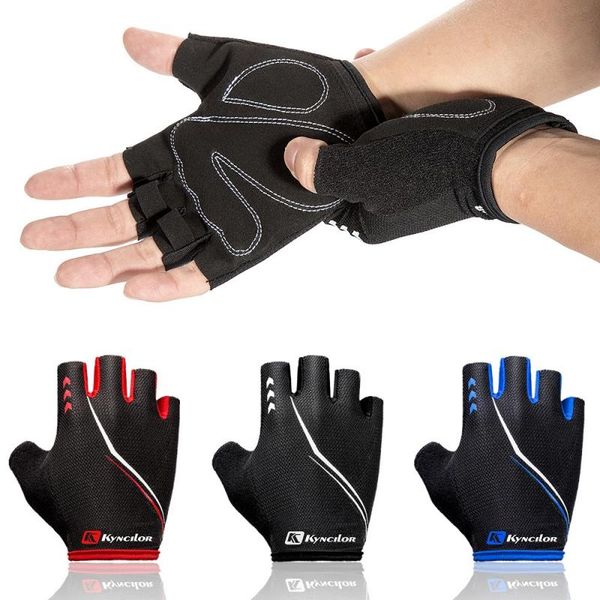 

men and women fitness cycling running breathable absorption half finger mtb gloves a pair 2021, Black
