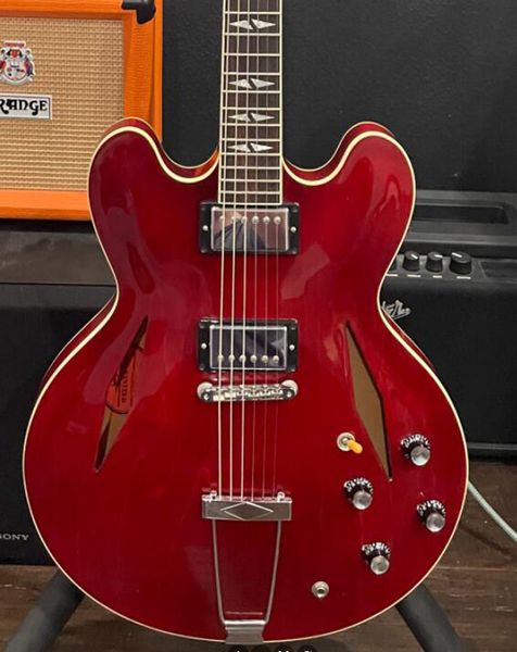 

dave grohl jazz 335 electric guitar, blue&cherry red