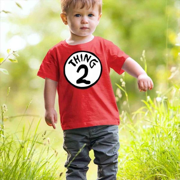 

kids t shirt red boys girls thing 1 2 shirts 3 children clothes sport fashion clothing, Blue