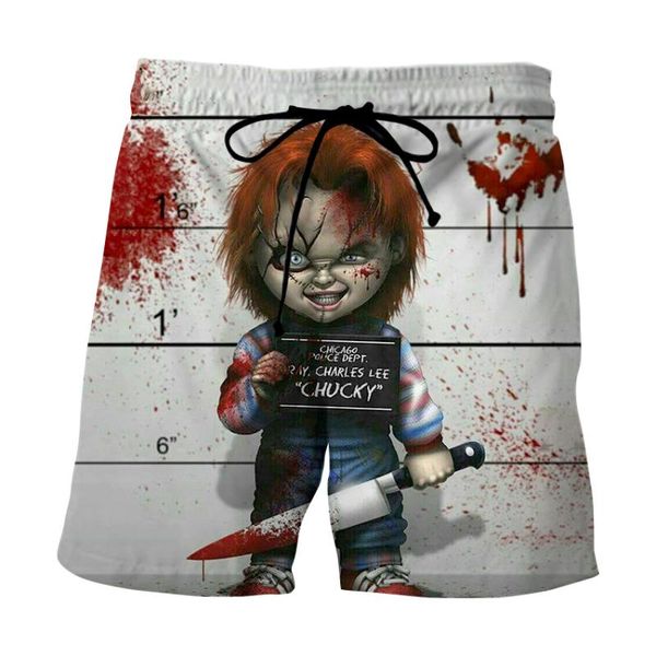 

gym clothing fashion 3d movie character printing casual shorts men's breathable and easy-to-dry fitness beach running, White;black
