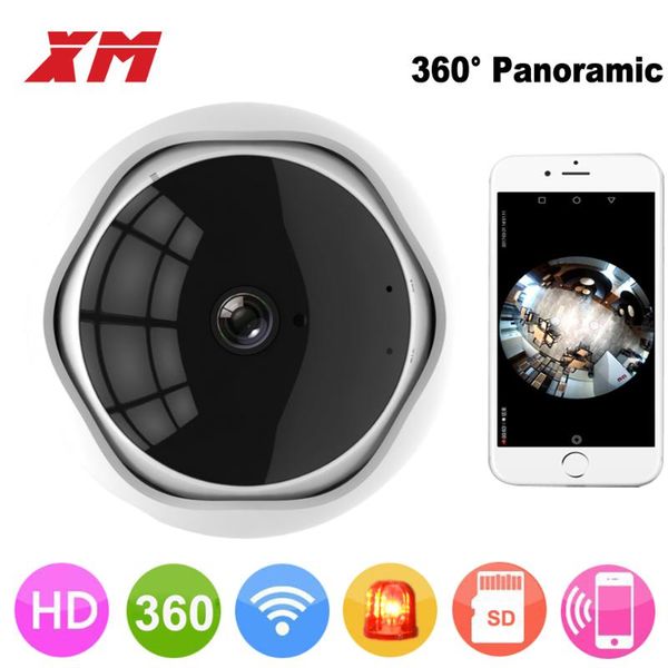 cameras xm 360 degree panoramic fish eye 1080p ip camera multi-purpose wifi night veresion kamera app remote control wireless p2p web
