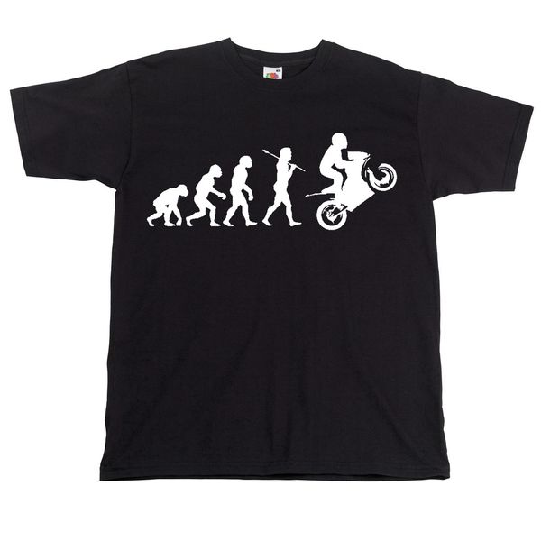 

evolution of man to superbike tshirt motorbike gift idea tshirt, White;black