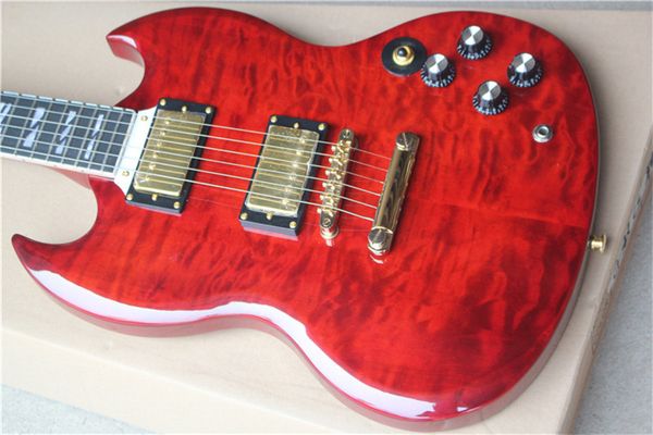 

china oem factory new brand custom red color sg electric guitar