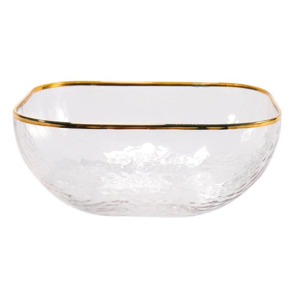 

1pc glass tableware transparent fruit dessert mixing bowl kitchen salad bowls