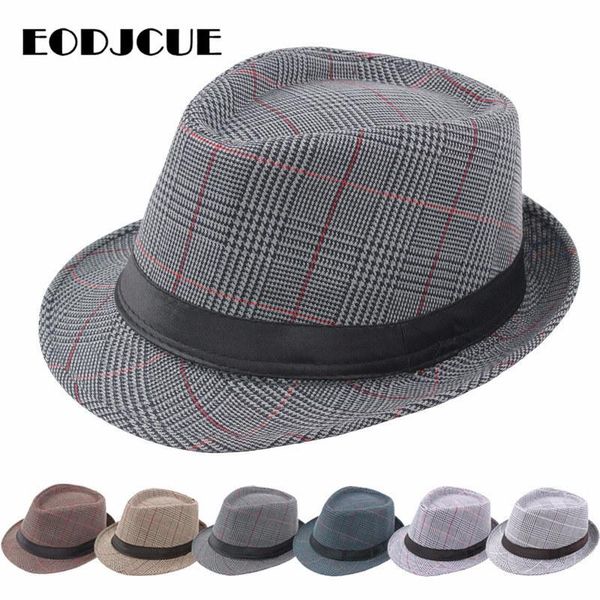 

fashion fedora jazz hat men vintage spring summer panama cap bowler hats outdoor sun gorro wide brim, Blue;gray