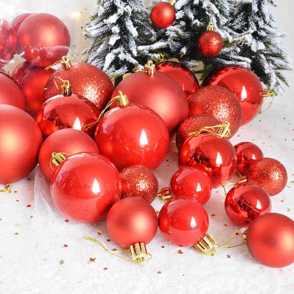 

factory outlet party decoration full red pearl swanlace shiny matte candy window christmas tree pendant hanging ball