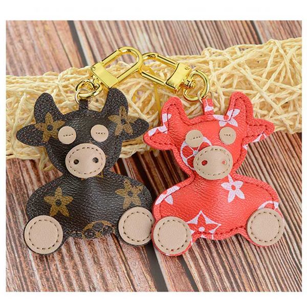 

keychains luxury leather cute calf fashion key pendant for car chain ring jewelry gift bag trinket, Silver