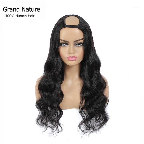 

part wig human hair 180 density glueless brazilian loose body wave wigs can be permed dyed remy natural color1, Black;brown