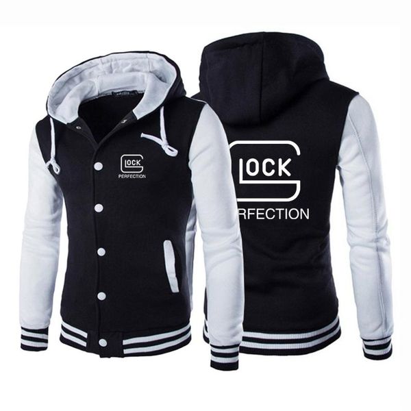 

men's hoodies & sweatshirts 2021 spring autumn perfection shooting logo custom jacket college fleece baseball uniform warm coats print, Black