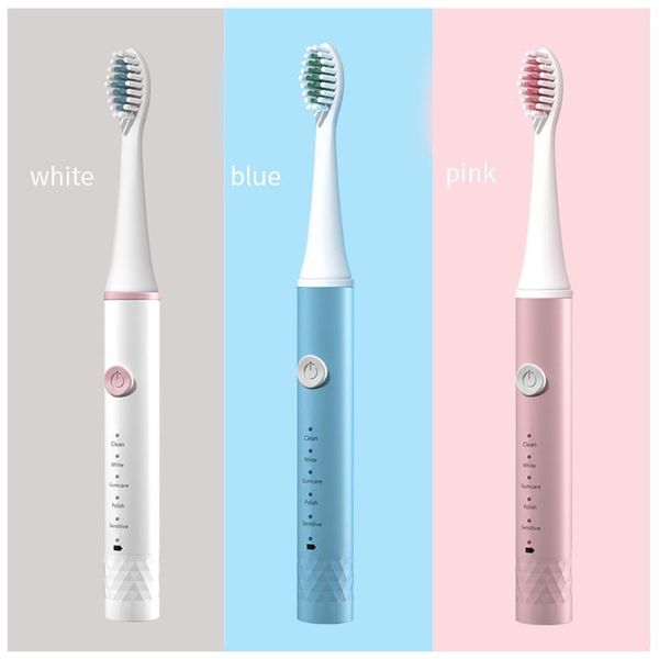 

smart electric toothbrush sonic rechargeable 5-speed usb wireless charge waterproof