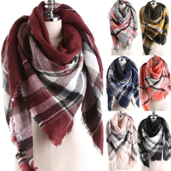 

scarves fashion thick women winter warm cashmere ladies long pashmina shawl wrap scarf colorful female, Blue;gray