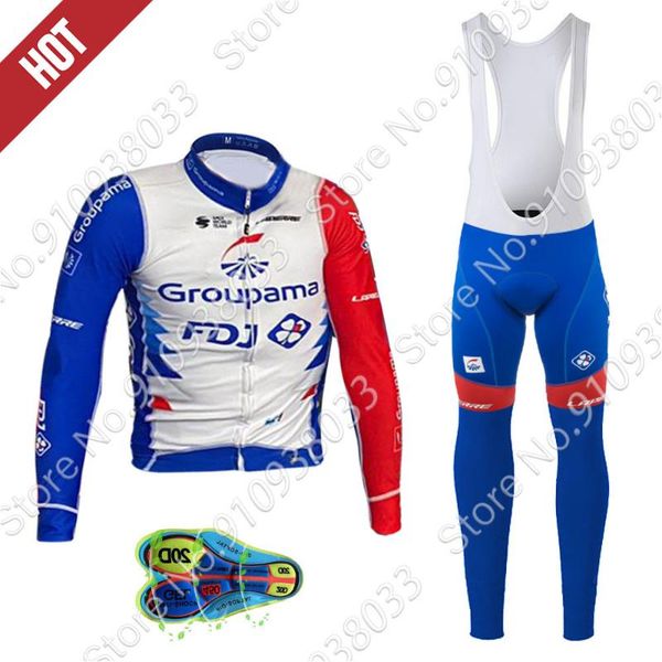 

team fdj 2021 cycling jersey set summer men clothing long sleeve mtb road bike suit bicycle pants maillot ropa ciclismo racing sets, Black;blue