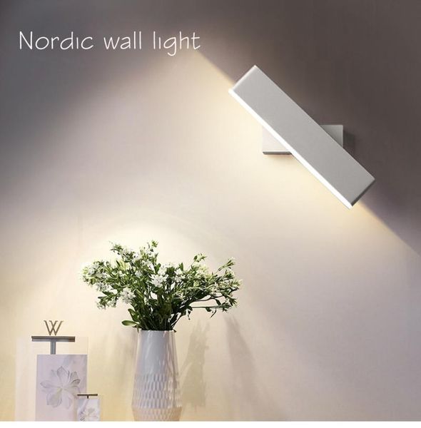 

nordic creative led indoor wall lamps rotation adjustable switch modern simple sconce stair light fixture hallway lamp