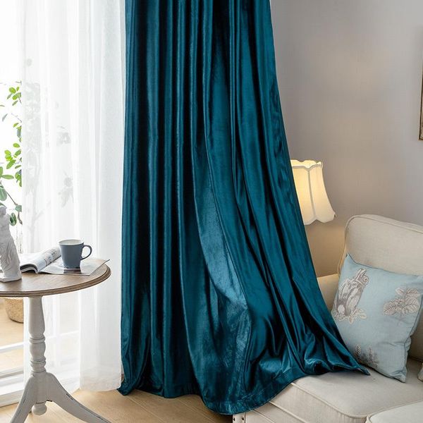 

curtain & drapes light luxury italian velvet curtains for living room bedroom nordic solid color blackout flannel windows custom