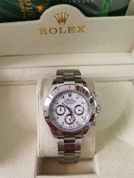 

2021 with original box luxury automatic 2813 mechanical movement watch white dial watches men 116508 116520 116528 mens wristwatches, Slivery;brown