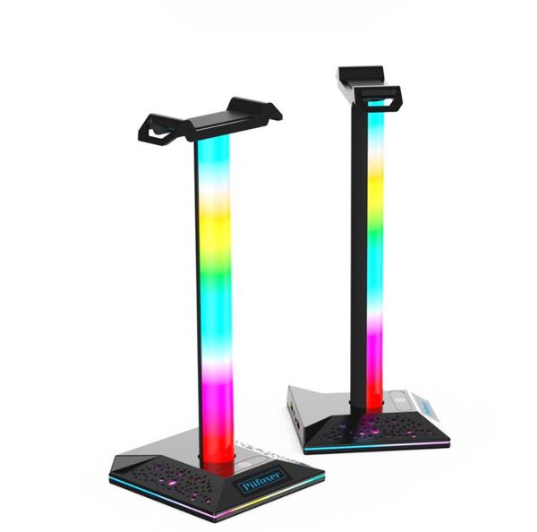 EB01 EB02 Kulaklık Aksesuarları Stand Parmak İzi Kontrolü RGB Oyun Kulaklık Masası Braket Telefon Tutucu W/3.5mm AUX 2 USB Şarj Cihazı Bağlantı Noktaları