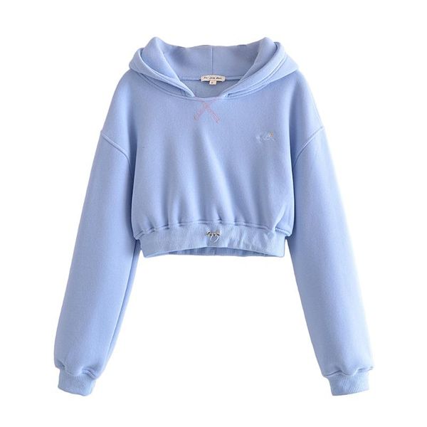 

women's hoodies & sweatshirts blsqr multi-color casual crop women streetwear elegant vintage pullovers female 2021 fashion outwear lad, Black
