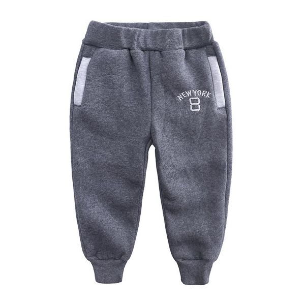 

trousers fashion casual kids clothes warm leggings winter pants for boys cotton school thicken children's clothing 2-7 years, Blue