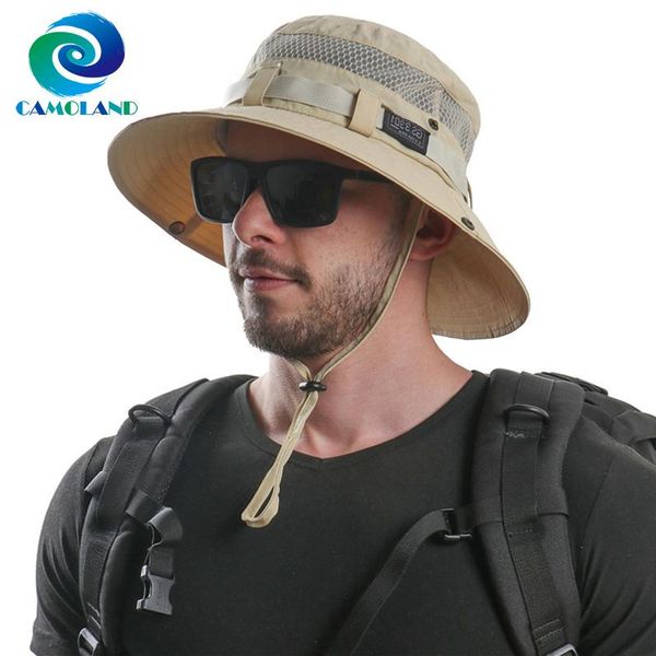 

wide brim hats waterproof bucket upf 50+ sun cool hat men women fishing boonie beach uv protection cap summer hiking fisherman, Blue;gray