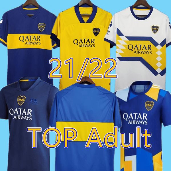 

camiseta do boca juniors soccer jerseys 2021 2022 cristian pavon tevez carlitos maradona football jersey de rossi almendra salvio abila unif, Black;yellow