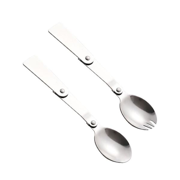 

forks 2 in 1 folding fork spoon set portable multipurpose and