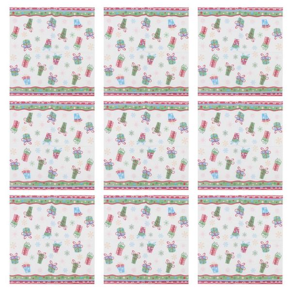

table napkin 100pcs party with christmas gift box paper (assorted color)