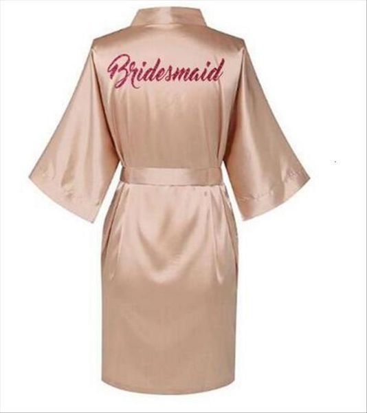 

bride bridesmaid red letters robes.bride womens sleepwears robes pajamas bathrobe nightgown.womens satin wedding kimono sleepwear get ready, Black;red