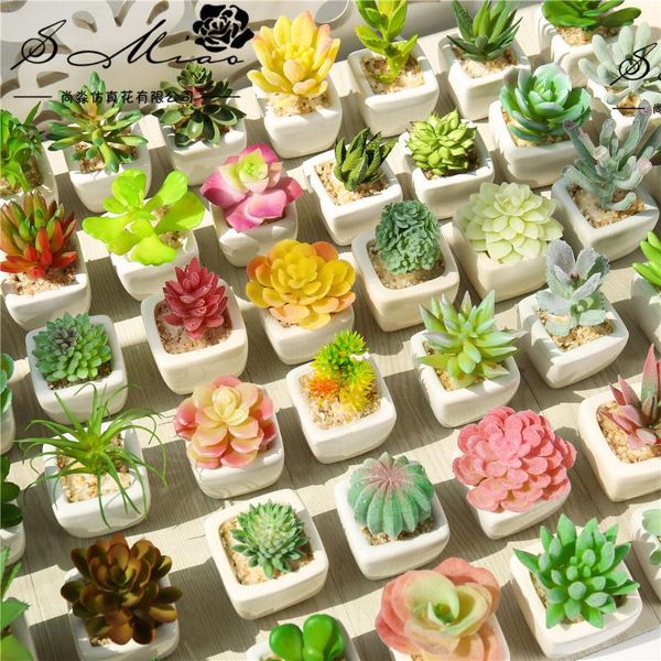

decorative flowers & wreaths lovely artificial plants with pot simulation succulents mini bonsai potted placed green fake deskltable dec