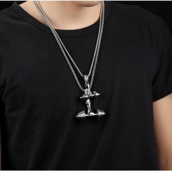 

chains fashion man necklaces jewelry accessories long pendant neck chain decoration trend gothic punk rave party men necklace, Silver