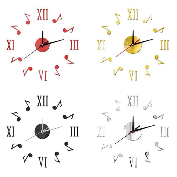 

wall clocks 3d big acrylic mirror clock diy quartz watch still life modern home #8