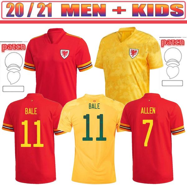 

2021 2022 wales bale soccer jerseys national team 21 22 james ramsey allen wilson vokes men kids kit maillot de football shirts uniform, Black;yellow