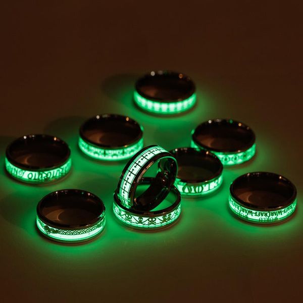 

wedding rings titanium steel luminous ring, jewelry jewelry & accessories,fashion jewelry rings., Slivery;golden