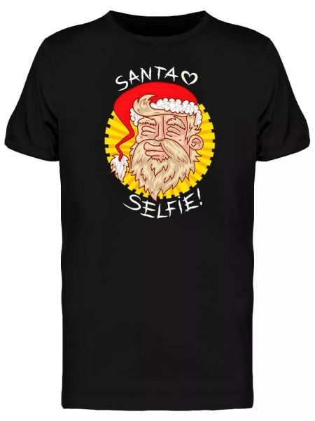 

Santa Selfie Graphic Men's Tee -Image by Shutterstock, White;black