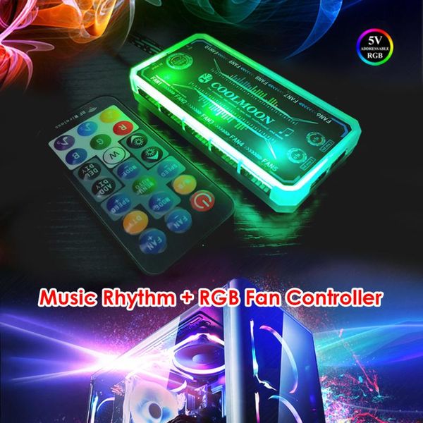 

video graphics card water cooler radiator rgb fan controller 120mm computer case pc cooling chassis silent hub adapter fans & coolings