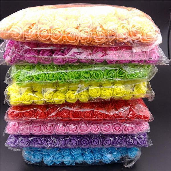 

decorative flowers & wreaths 144 pcs/ pack mini foam artificial rose flower bouquet wedding decor craft supplies thj99