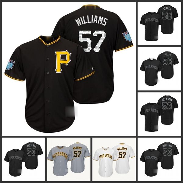 

pittsburgh pirates men 58 jacob stallings stalls 53 melky cabrera melk man trevor williams 57 women youthjersey, Black