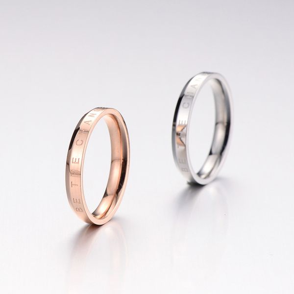 

japanese and korean simple english titanium steel female niche design advanced sense net red index finger ring fashion jewelry, Black