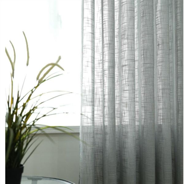

curtain & drapes gray linen sheer curtains for living room bedroom window beige tulle kitchen door draps home decoration customize
