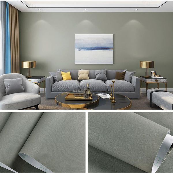 

pure color macaron waterproof self-adhesive wall sticker wallpaper living room cabinet wardrobe desk modern minimalist wallpapers