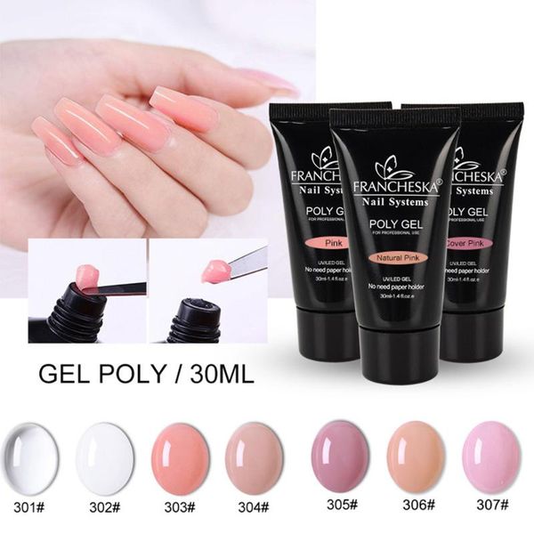 

30g nail gel jelly builder finger extension uv led polish varnish pink white clear