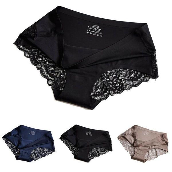 

women's panties underpants 3 pcs women lace briefs lingerie knickers underwear ropa de mujer, Black;pink