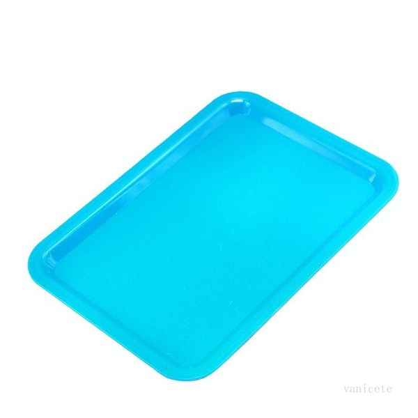 Vassoio di rotolamento in plastica per tabacco 18x12 cm Piccolo rullo a mano Rotolo in puro colore Custodia per spezie Piatto per cartoni animati Accessori per fumatori T2I51892